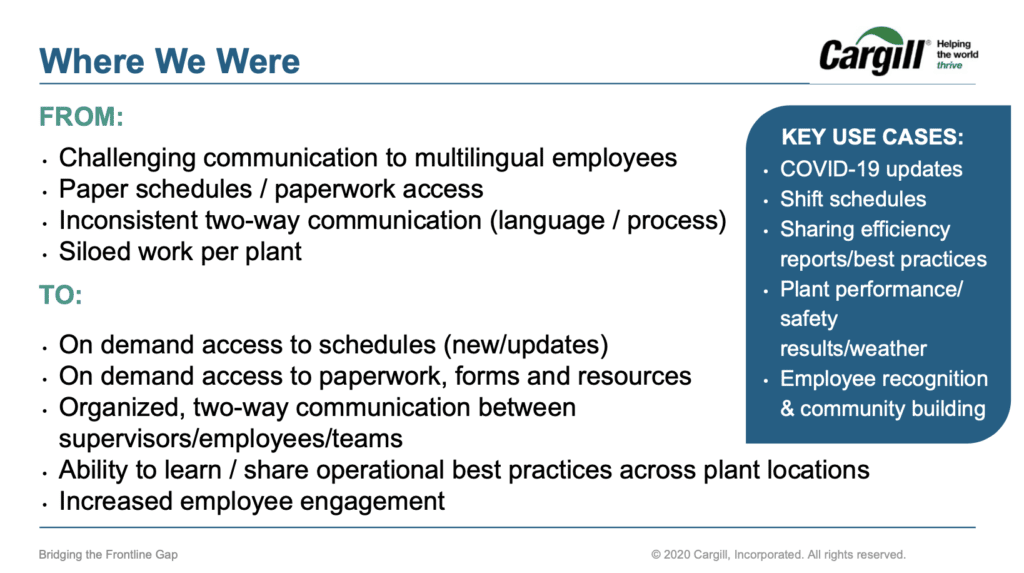 Cargill's journey to adopting mobile communication tool Beekeeper